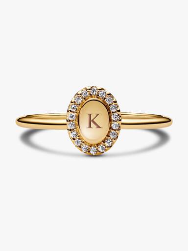 Bague Halo Ovale Gravable