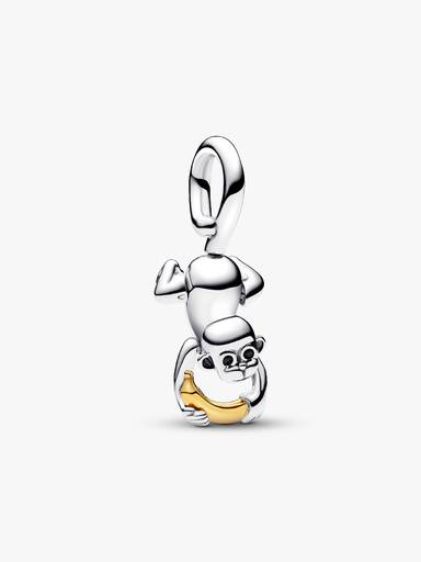 Charm Pendant Singe Mobile Bicolore
