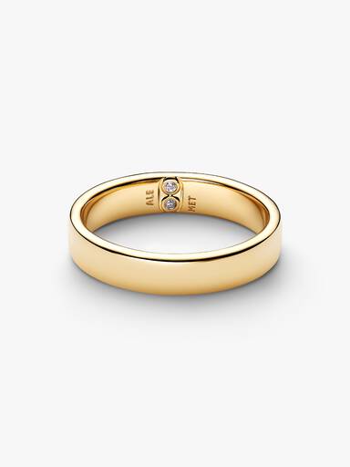 Anneau Classique Gravable Doré