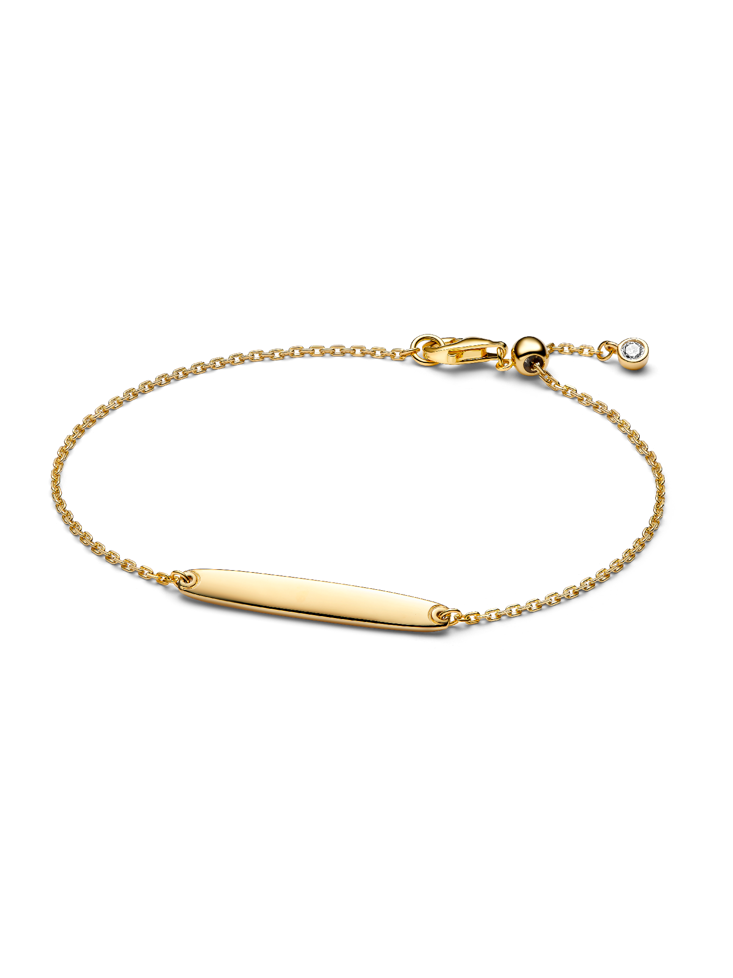 Bracelet à Maillons Barre Gravable Doré