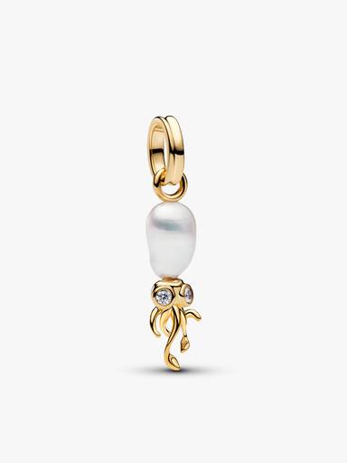 Coffret Cadeau Collier avec Pendentif Calamar Perle Baroque