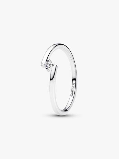 Bague Solitaire Fendue