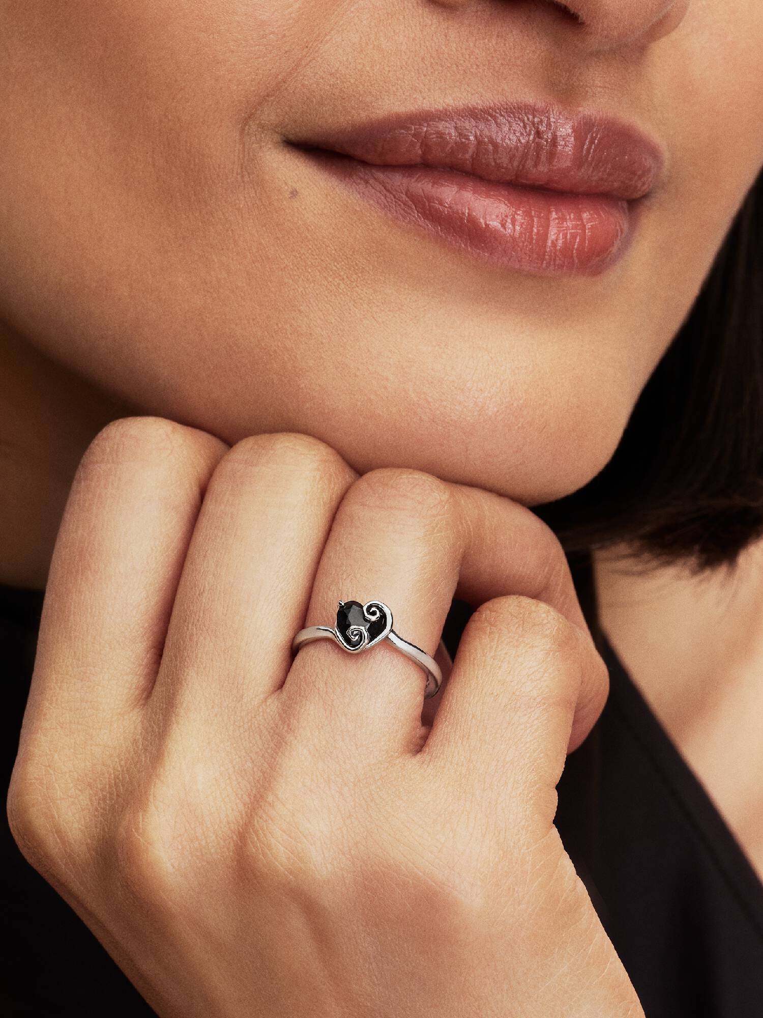Bague Disney L’Étrange Noël de Monsieur Jack Cœur de Jack Noir