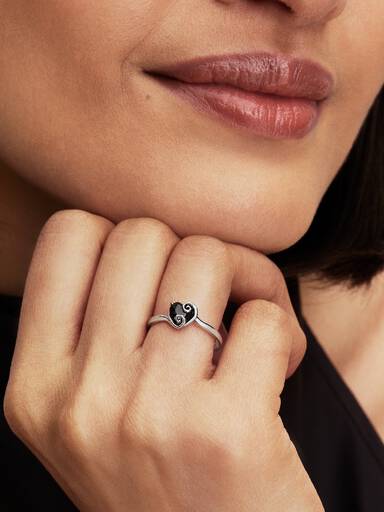 Bague Disney L’Étrange Noël de Monsieur Jack Cœur de Jack Noir