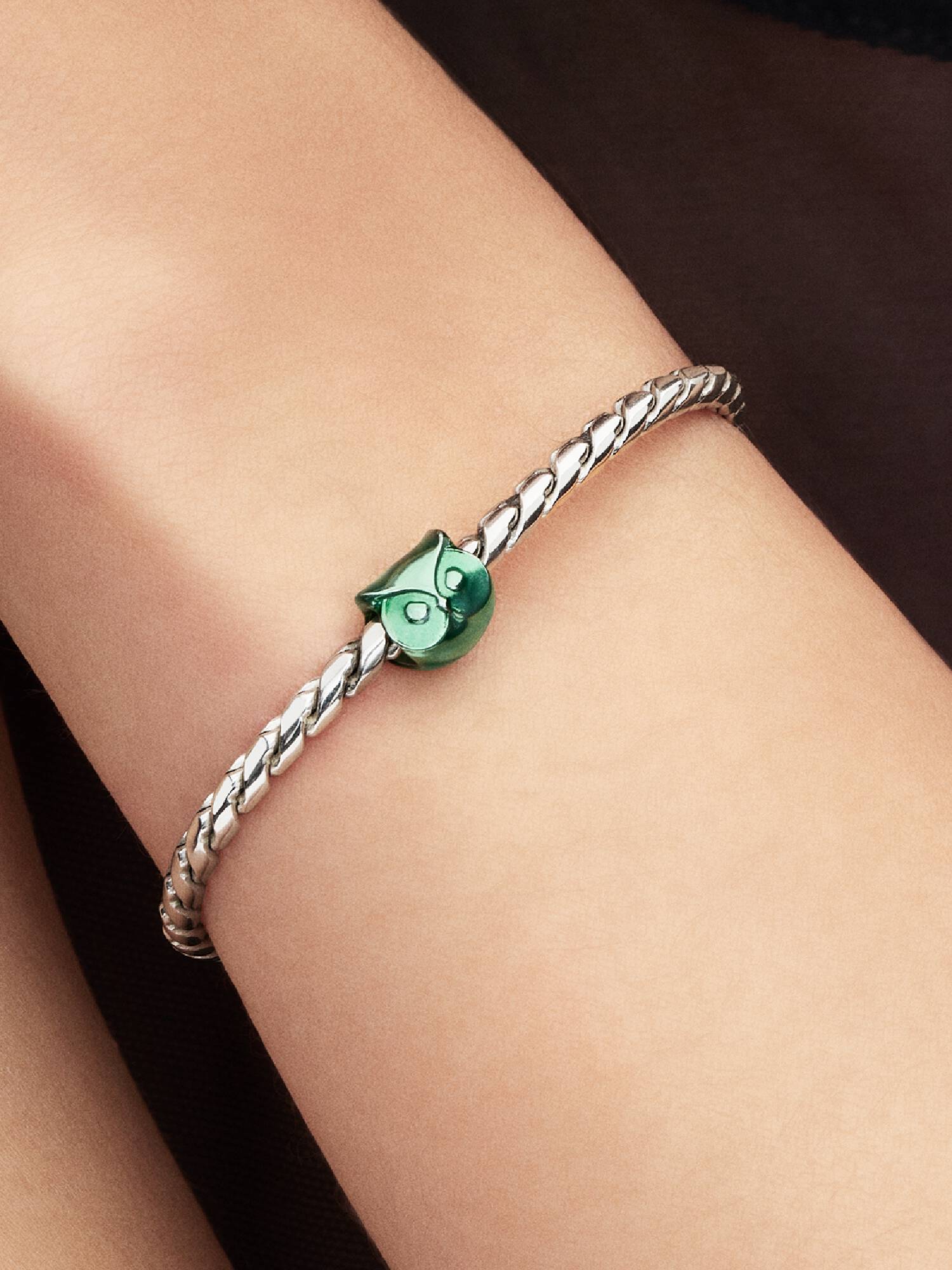 Mini Charm Chouette Verte