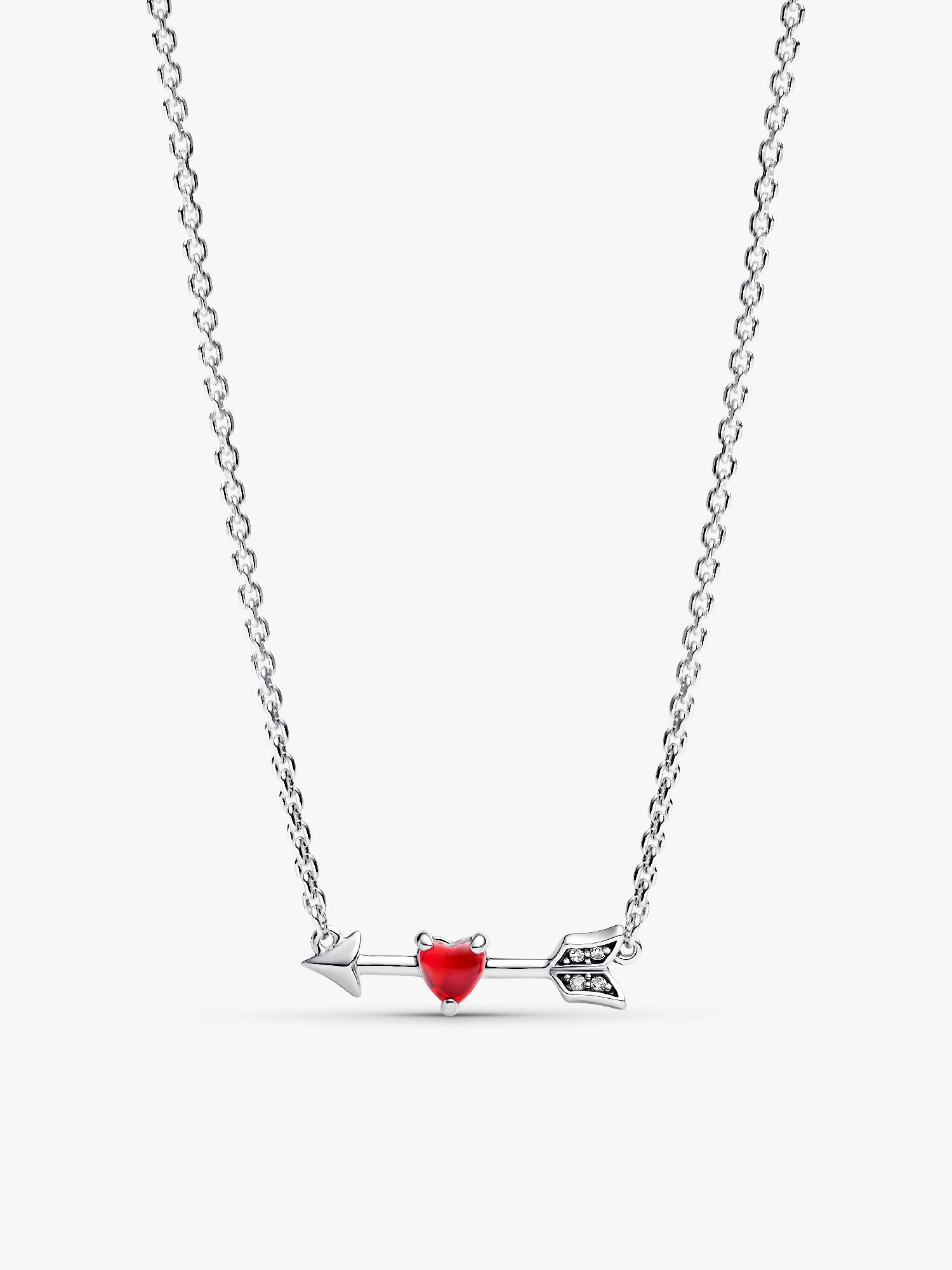 Collier Flèche & Cœur en Verre de Murano