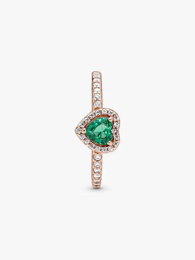 Bague Cœur Surélevé Scintillant